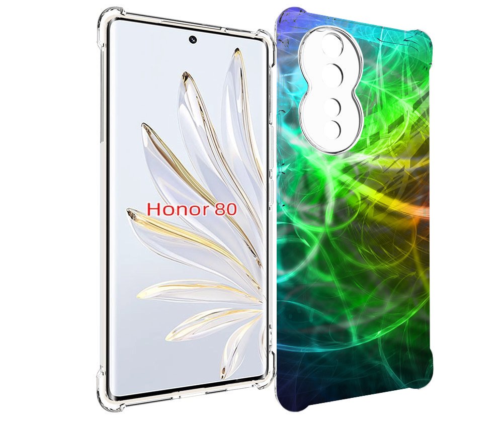 

Чехол MyPads разноцветная-абстракция-линиями для Honor 80, Прозрачный, Tocco