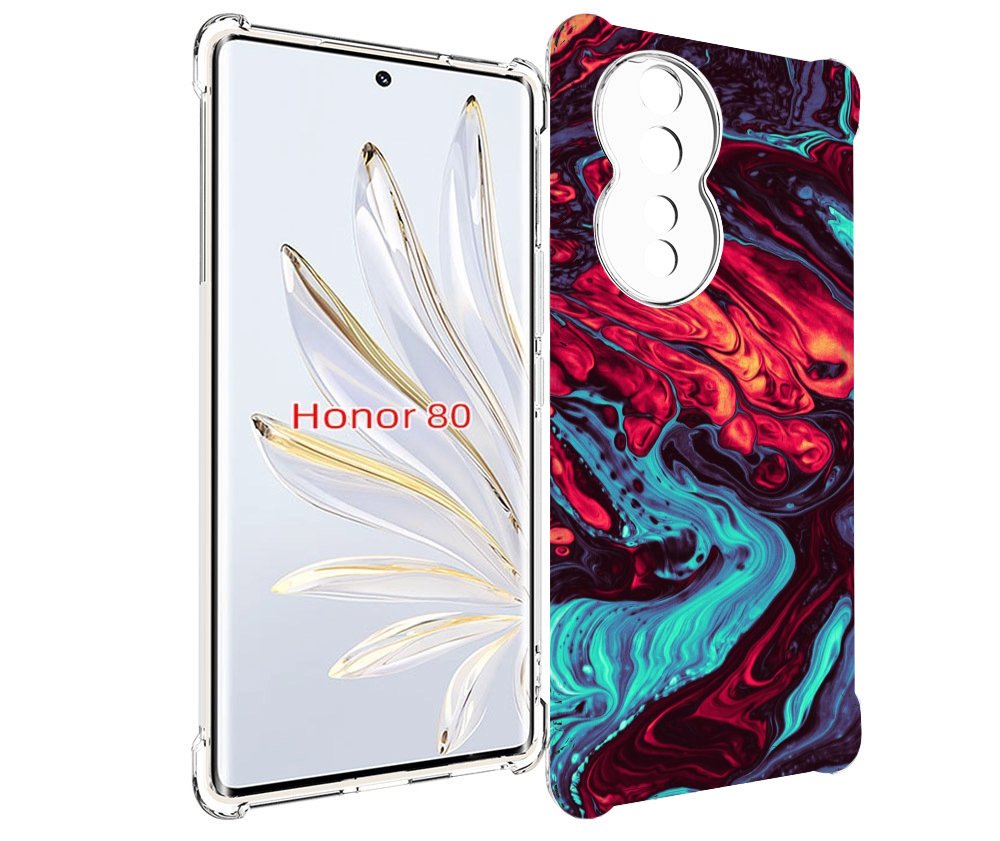 

Чехол MyPads разбавленная краска для Honor 80, Прозрачный, Tocco