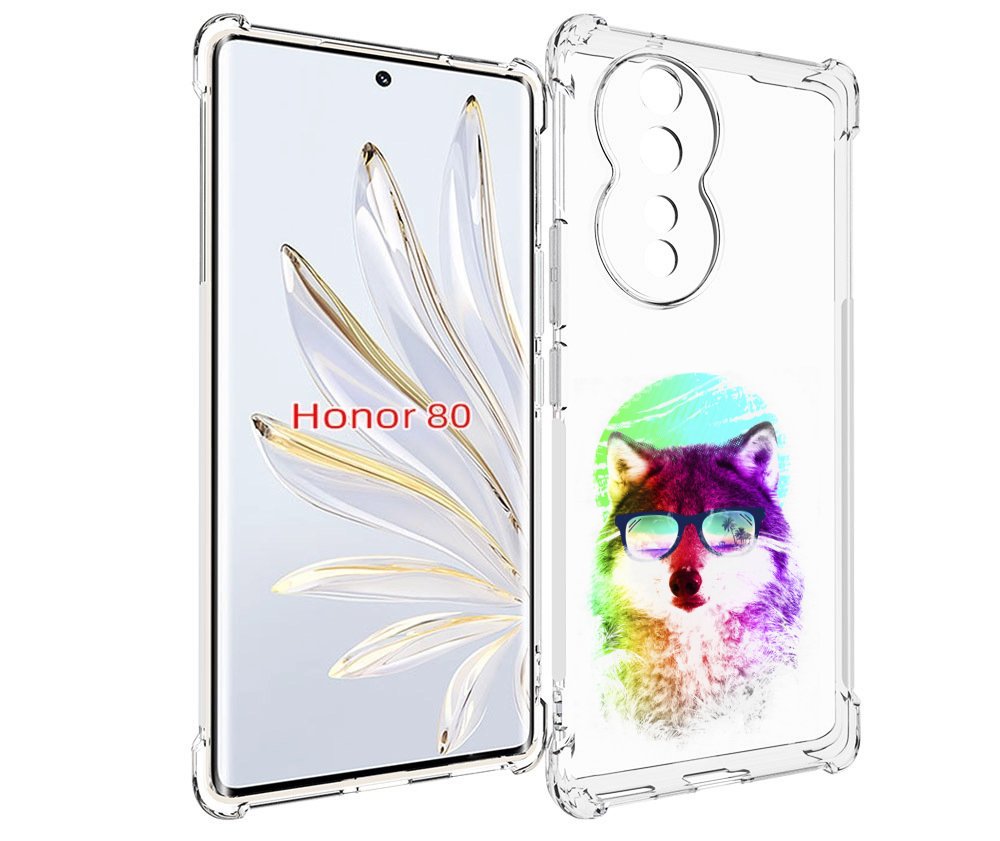 

Чехол MyPads радужный волк детский для Honor 80, Прозрачный, Tocco