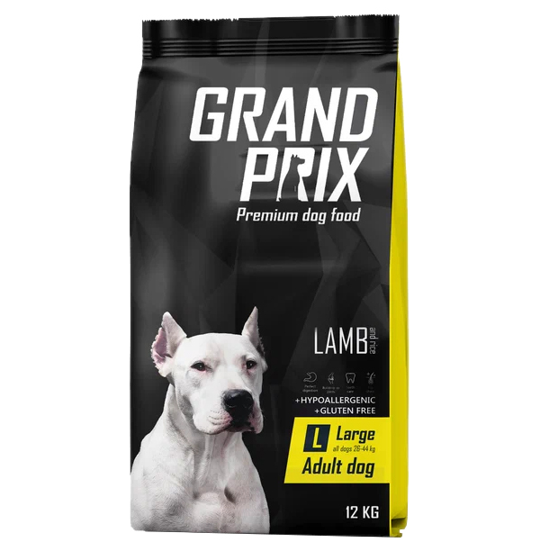 фото Grand prix grand prix large adult для взрослых собак крупных пород с ягненком (12 + 12 кг)