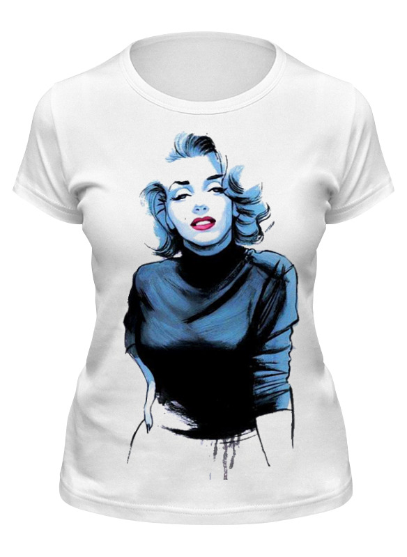 

Футболка женская Printio Monroe blue's белая 2XL, Белый, Monroe blue's