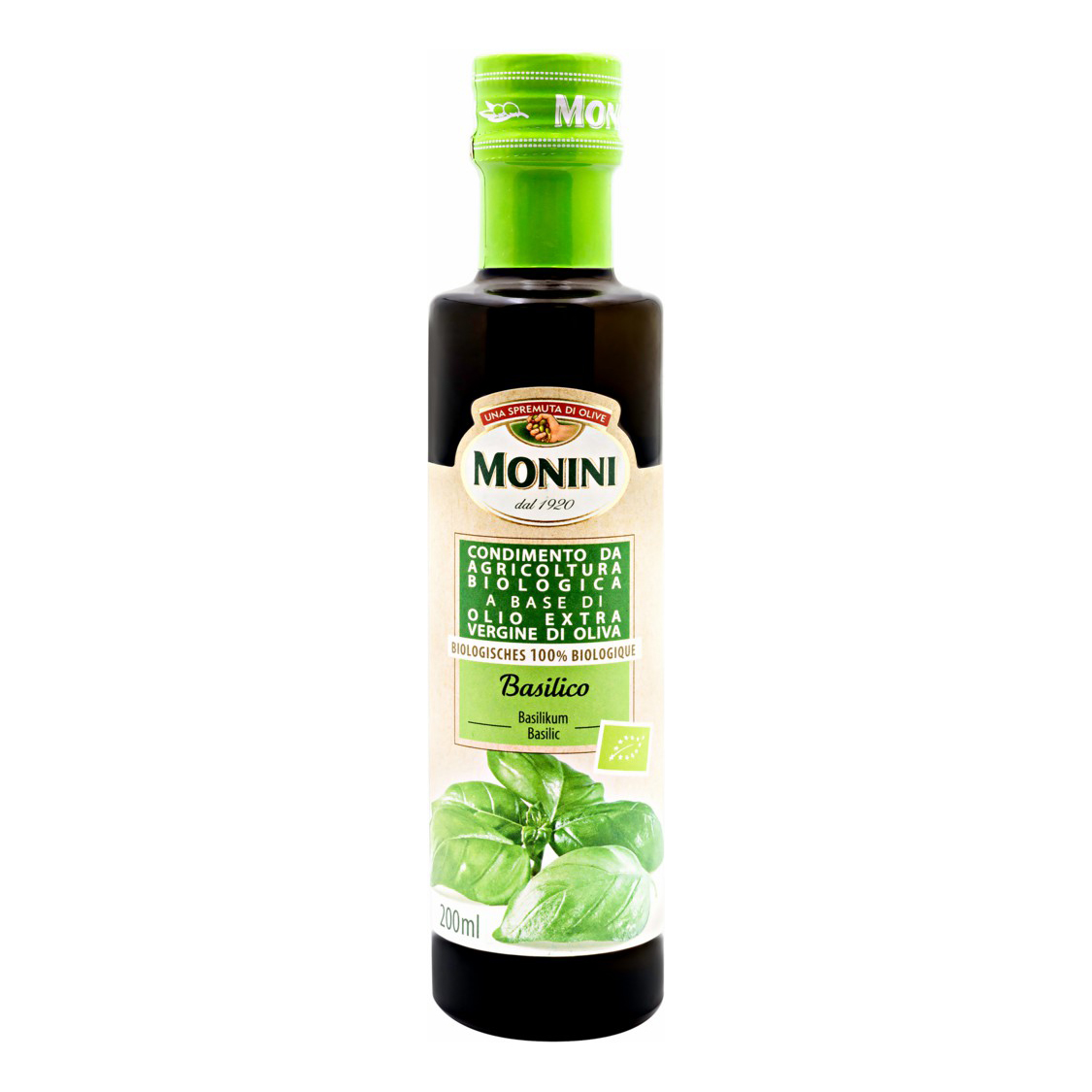 

Оливковое масло Monini Extra Virgin Organic Basilico 0,2 л