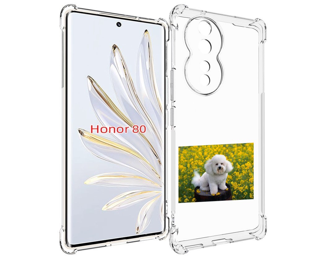 

Чехол MyPads пудель белыи для Honor 80, Прозрачный, Tocco