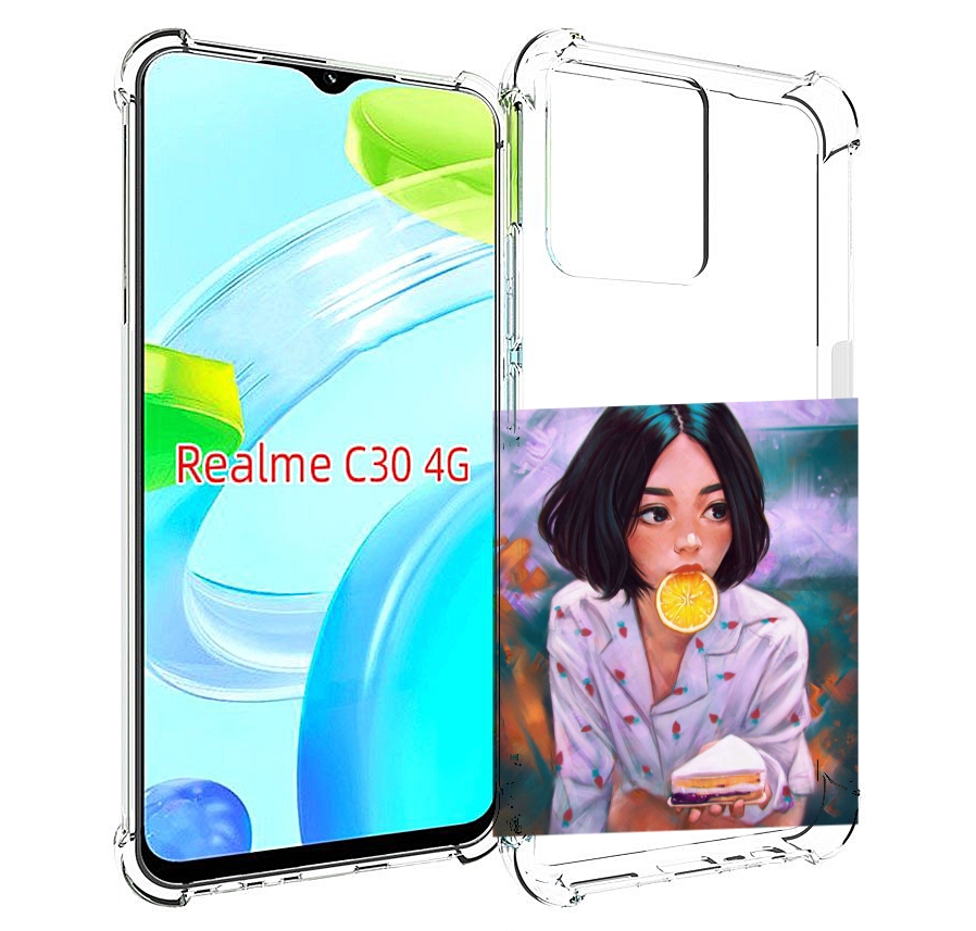 

Чехол MyPads девушка-с-чизкейком женский для Realme C30 4G / Narzo 50i Prime, Прозрачный, Tocco