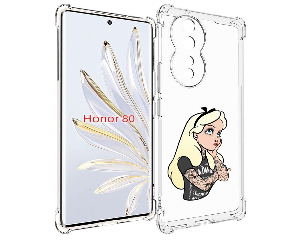 

Чехол MyPads принцесса-в-татуировках женский для Honor 80, Прозрачный, Tocco
