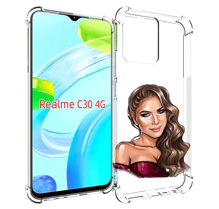 

Чехол MyPads девушка-с-улыбкой женский для Realme C30 4G / Narzo 50i Prime, Прозрачный, Tocco