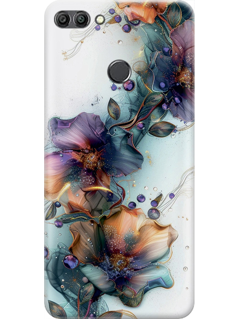 

Силиконовый чехол на Huawei Y9 (2018) с принтом "Мистические цветы", Прозрачный;белый;зеленый, 717873110