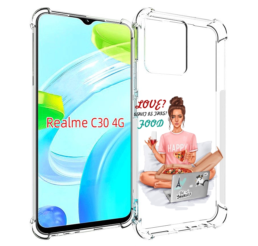 

Чехол MyPads девушка-с-ноутбуком женский для Realme C30 4G / Narzo 50i Prime, Прозрачный, Tocco