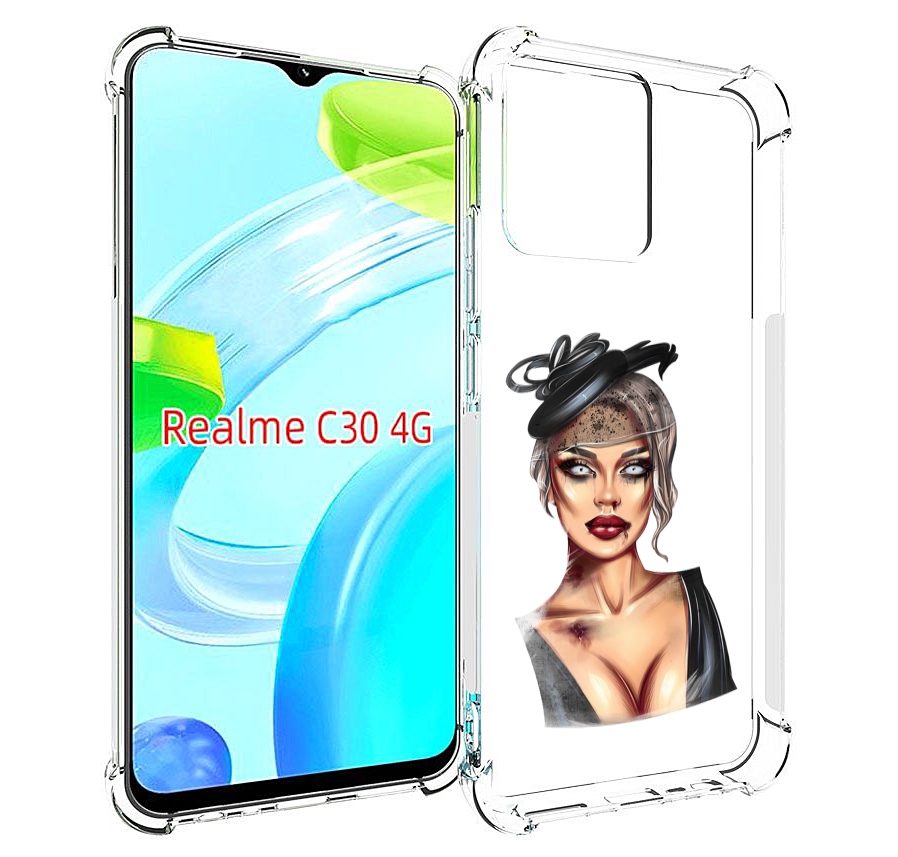 

Чехол MyPads девушка-с-линзами для Realme C30 4G / Narzo 50i Prime, Прозрачный, Tocco