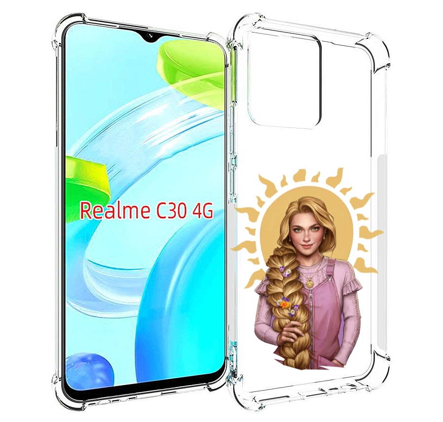 

Чехол MyPads девушка-с-большой-косой для Realme C30 4G / Narzo 50i Prime, Прозрачный, Tocco