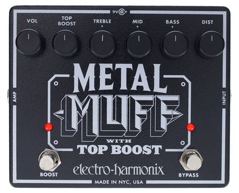 

Гитарная педаль эффектов/ примочка Electro-Harmonix Metal Muff w/Top Boost, Metal Muff w/Top Boost