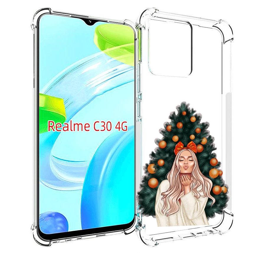 

Чехол MyPads девушка-под-елкой-с-мандаринами женский для Realme C30 4G / Narzo 50i Prime, Прозрачный, Tocco