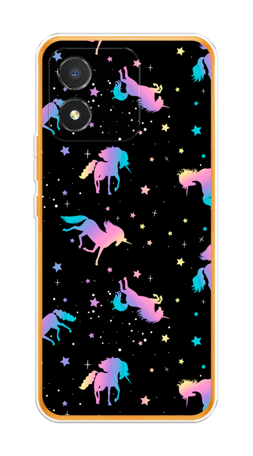 

Чехол на Honor X5 "Единороги градиент", Черный;розовый;голубой, 6120950-1