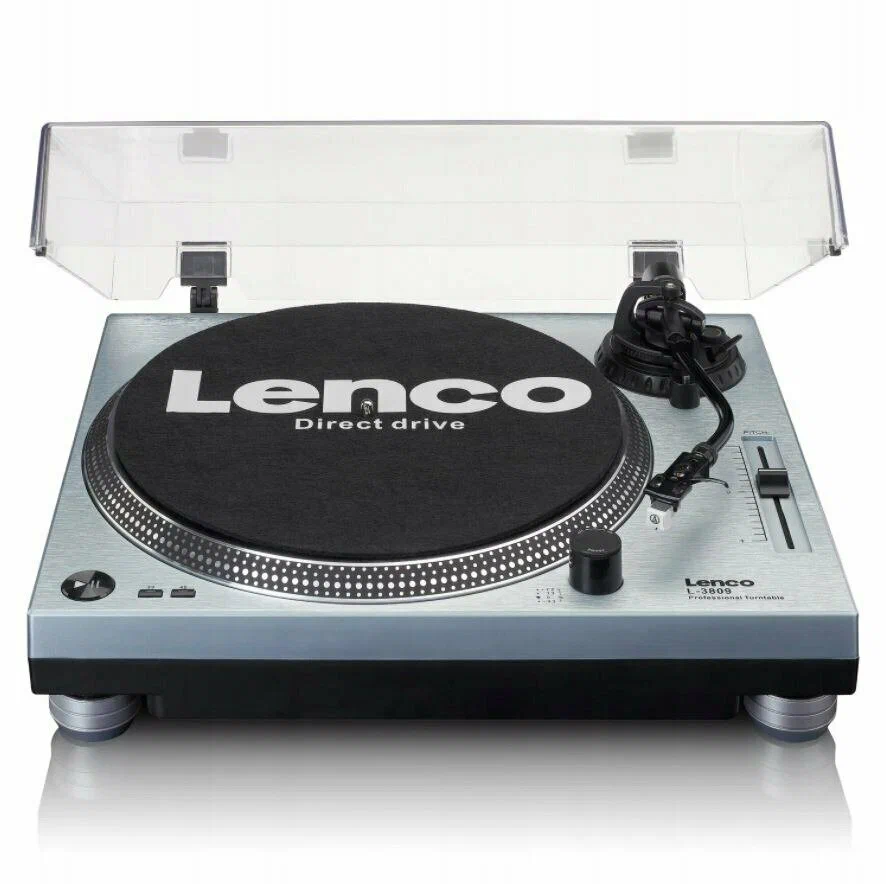 

Проигрыватель виниловых пластинок Lenco L-3809ME Silver, Серебристый;черный, L-3809ME
