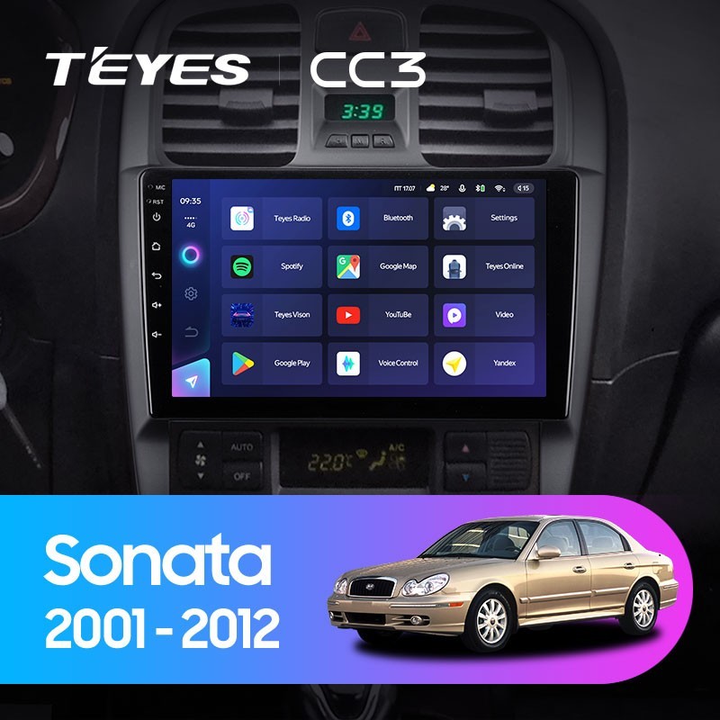 Автомобильная магнитола Teyes CC3 4/32 Hyundai Sonata EF рестайлинг (2001-2012)