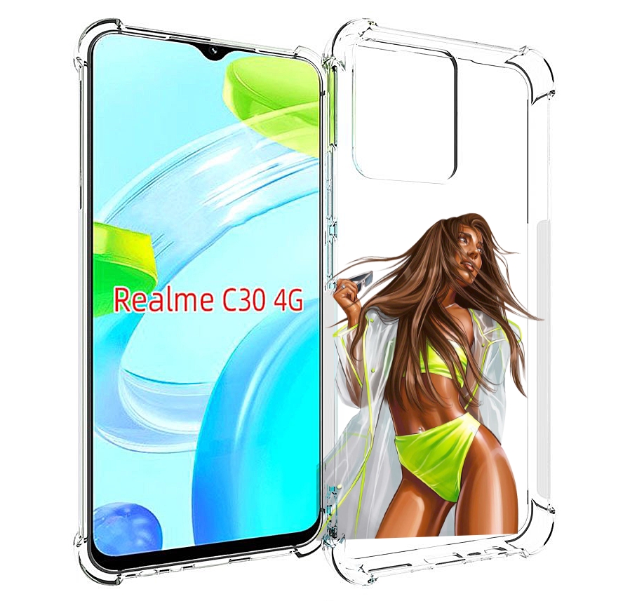 

Чехол MyPads девушка-модель-мулатка для Realme C30 4G / Narzo 50i Prime, Прозрачный, Tocco