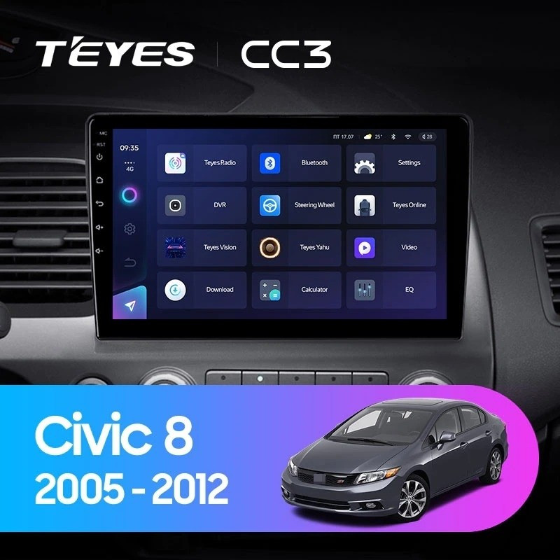 

Автомобильная магнитола Teyes CC3 4/32 Honda Civic 8 FK FN FD (2005-2012), Teyes CC3 Honda Civic 8 FK FN FD (2005-2012)
