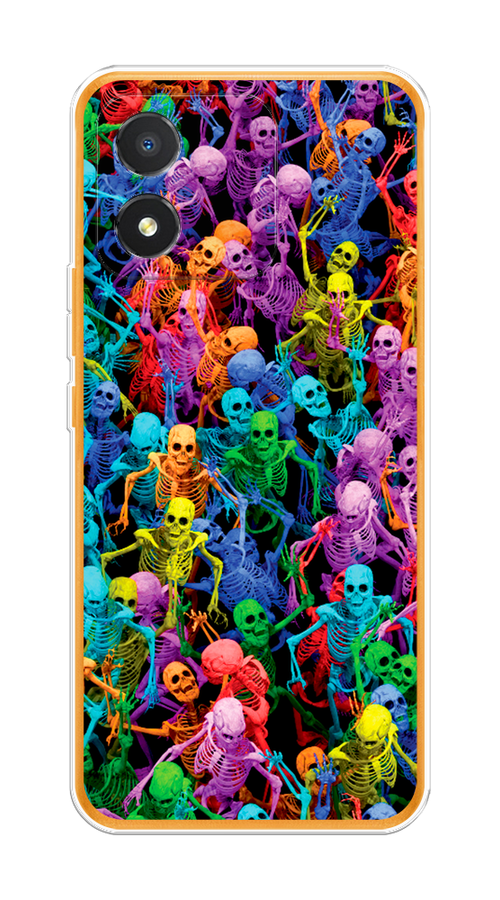 

Чехол на Honor X5 "Вечеринка скелетов", Фиолетовый;желтый;оранжевый, 6120950-6