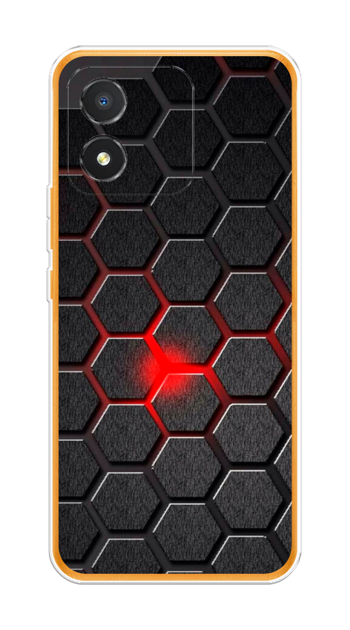 

Чехол на Honor X5 "Соты красные", Красный;черный;серый, 6120950-3