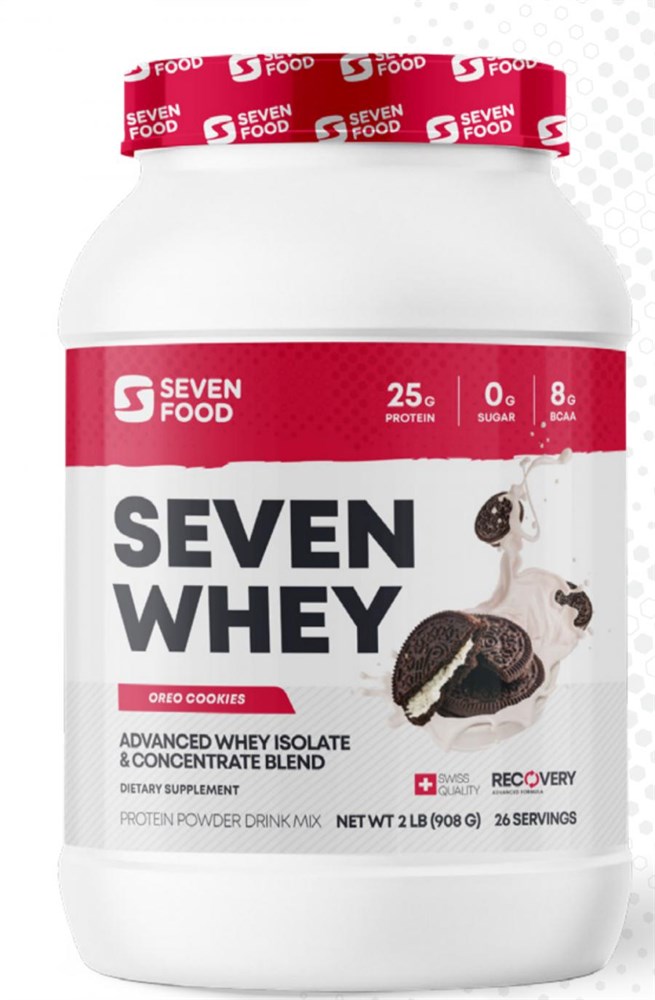 Протеин SEVEN FOOD Seven Whey, 908 г, печенье орео