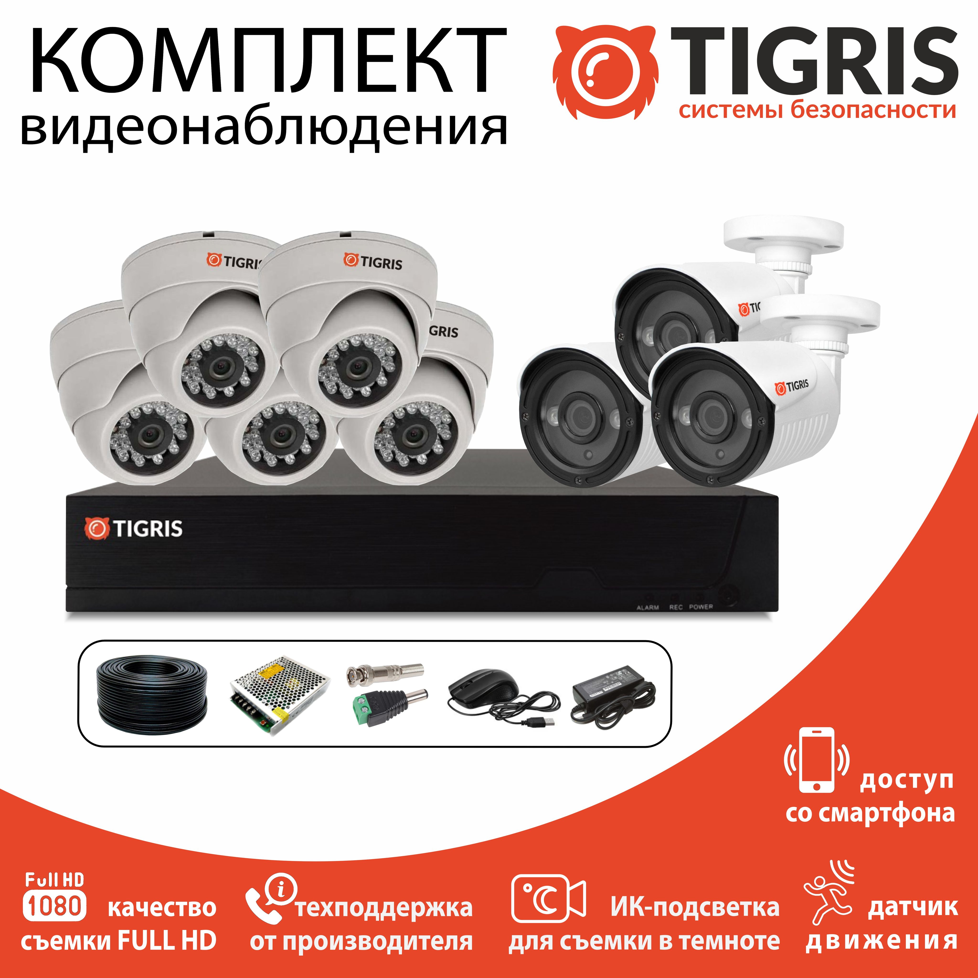 

Комплект видеонаблюдения TIGRIS TGK-DS208N