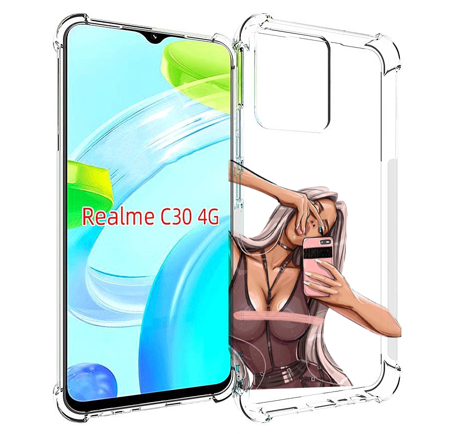 

Чехол MyPads девушка-в-прозрачной-одежде для Realme C30 4G / Narzo 50i Prime, Прозрачный, Tocco