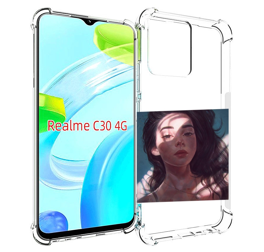 

Чехол MyPads девушка-в-лучах женский для Realme C30 4G / Narzo 50i Prime, Прозрачный, Tocco