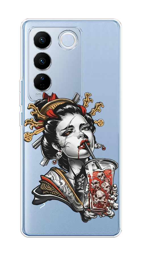 

Чехол на Vivo V27/V27 Pro "Опасная гейша", Красный;черный;серый, 268550-4