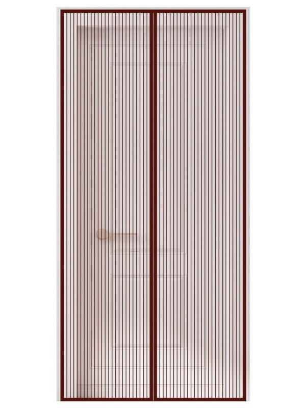 фото Москитная сетка дверная на магнитах 100х210см, антимоскитная, коричневая, daswerk, xx, 607