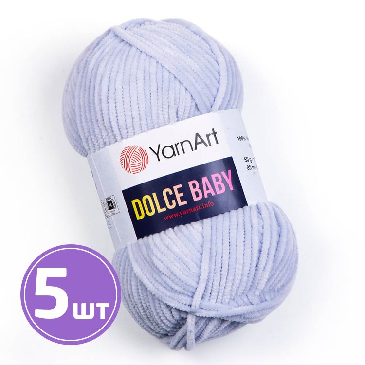 

Пряжа YarnArt Dolce Baby 776 перванш 5 шт по 50 г, Голубой