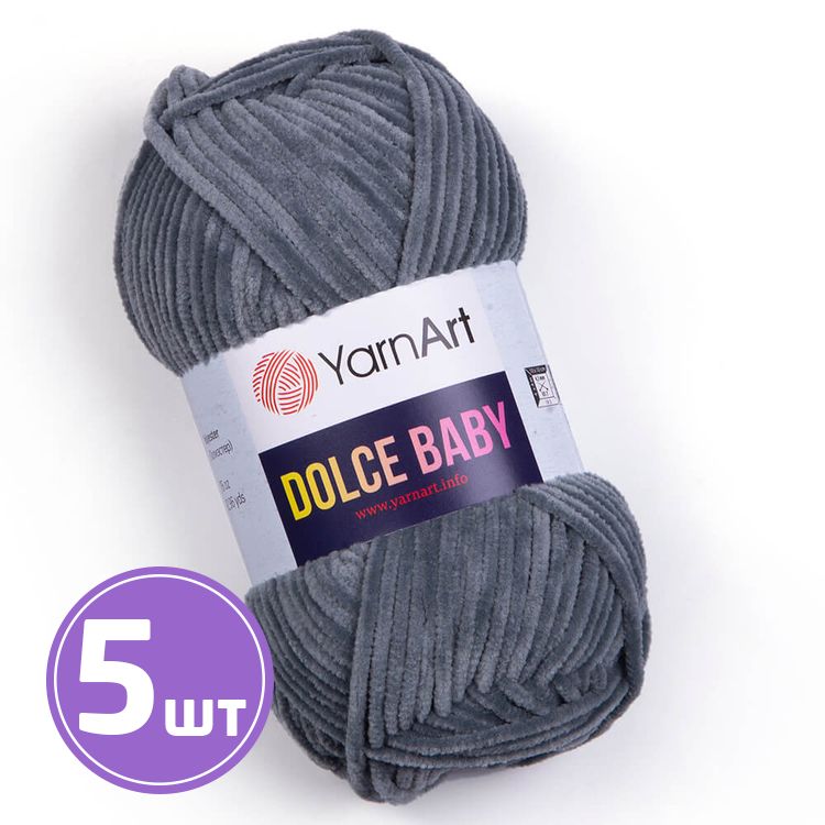 

Пряжа YarnArt Dolce Baby 760 серо-зеленый 5 шт по 50 г, Серый