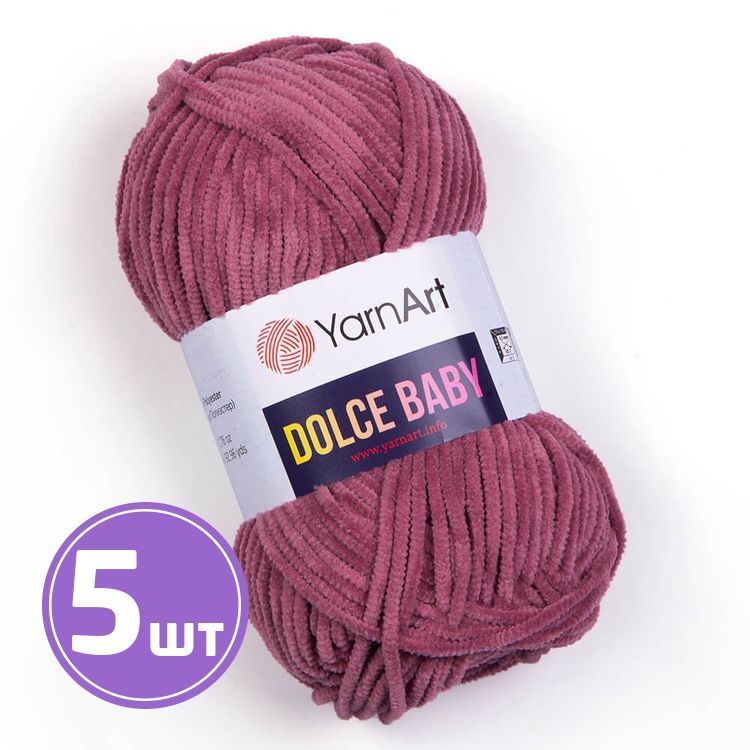 

Пряжа YarnArt Dolce Baby 751 ковыль 5 шт по 50 г, Фиолетовый