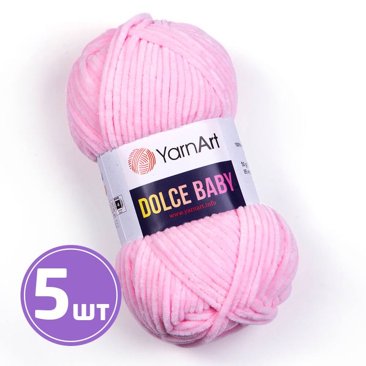 

Пряжа YarnArt Dolce Baby 750 розовый 5 шт по 50 г