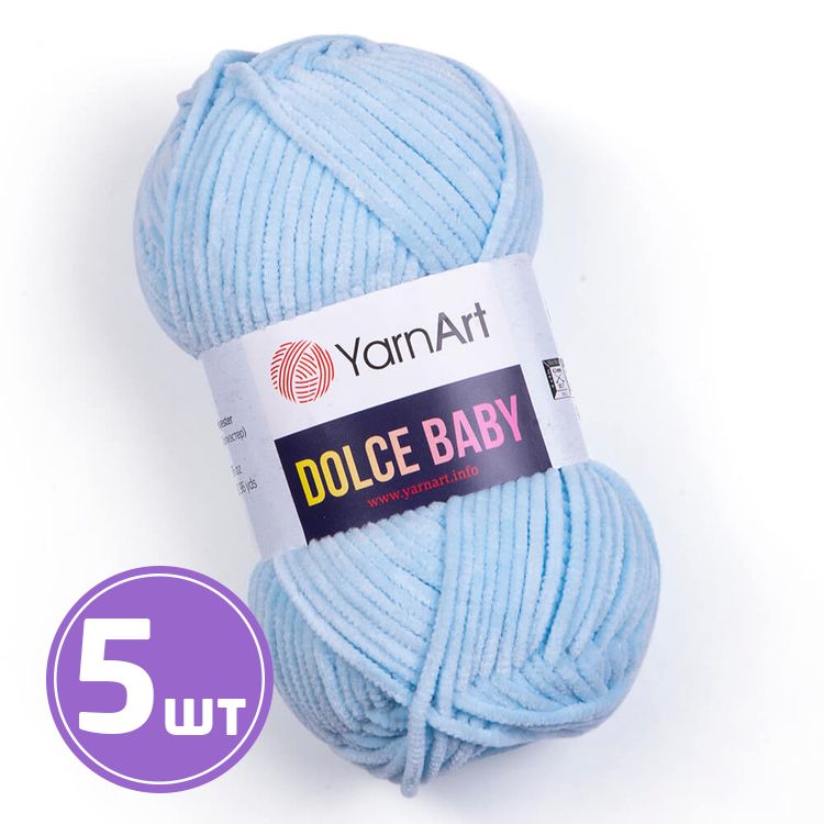 

Пряжа YarnArt Dolce Baby 749 светло-голубой 5 шт по 50 г