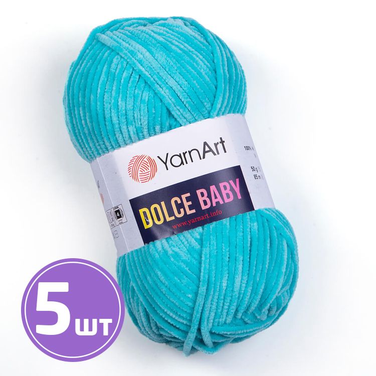 

Пряжа YarnArt Dolce Baby 746 айсберг 5 шт по 50 г, Голубой