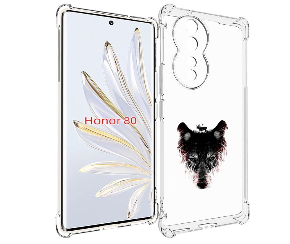 

Чехол MyPads волк в траве для Honor 80, Прозрачный, Tocco