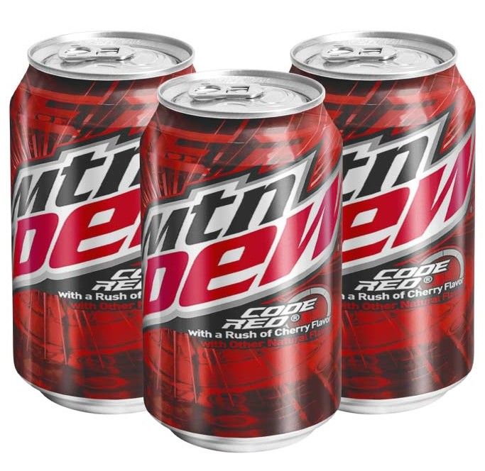 Газированный напиток Mountain Dew Code Red со вкусом вишни 3 шт по 355 мл