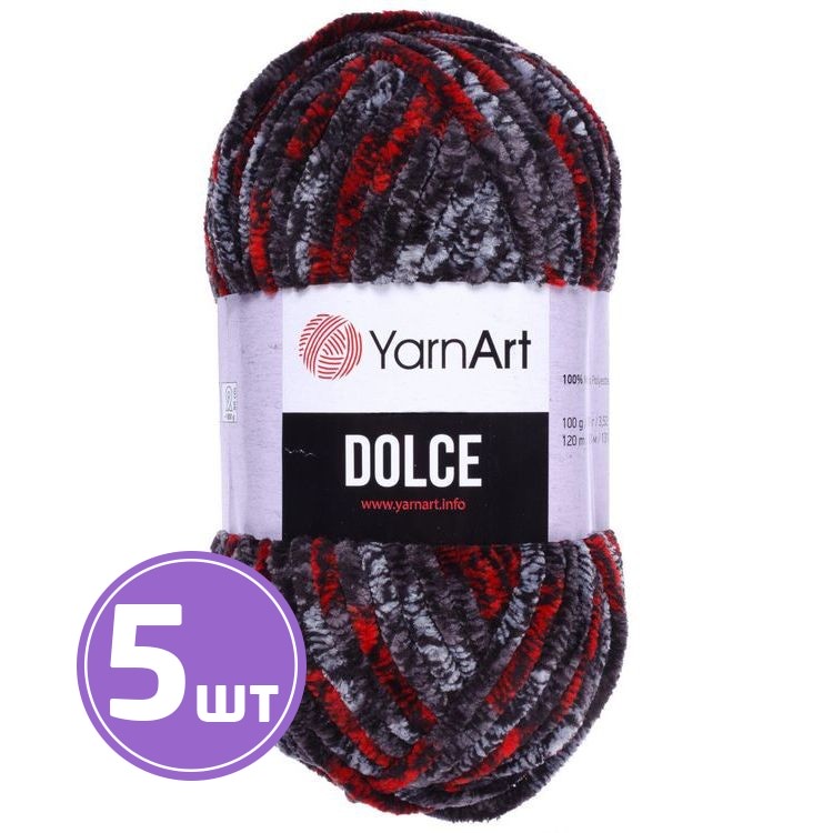 

Пряжа YarnArt Dolce 806 принтованный 5 шт по 100 г, Разноцветный