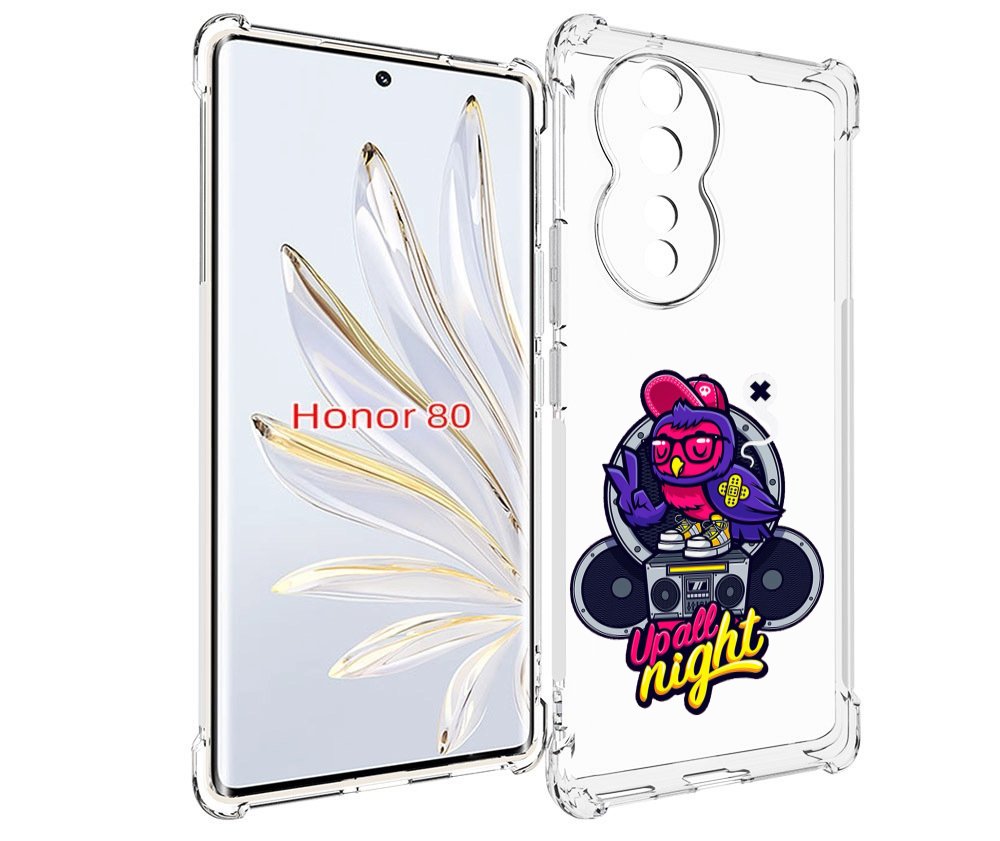 

Чехол MyPads попугай любит музыку для Honor 80, Прозрачный, Tocco