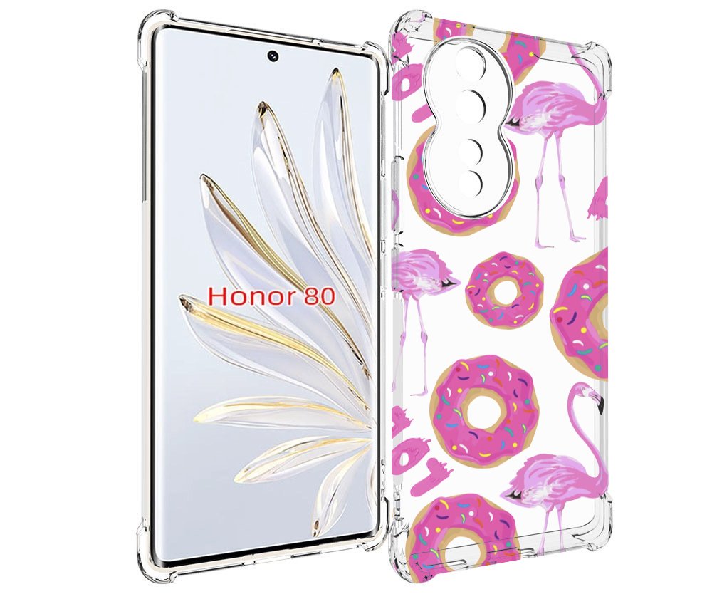 

Чехол MyPads пончики-фламинго для Honor 80, Прозрачный, Tocco