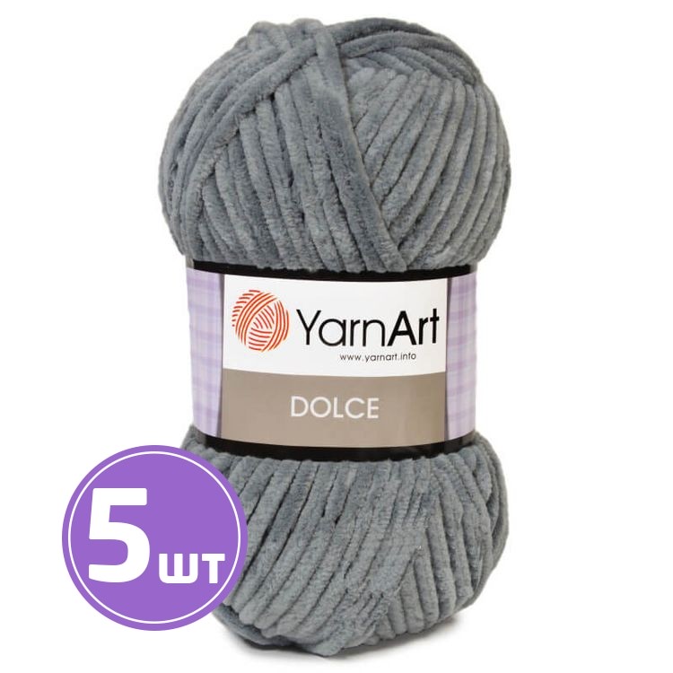 

Пряжа YarnArt Dolce 782 ангора 5 шт по 100 г, Серый
