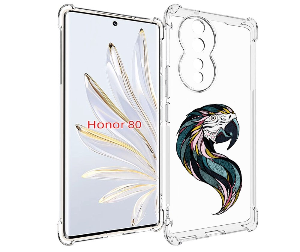 

Чехол MyPads полупопугай для Honor 80, Прозрачный, Tocco