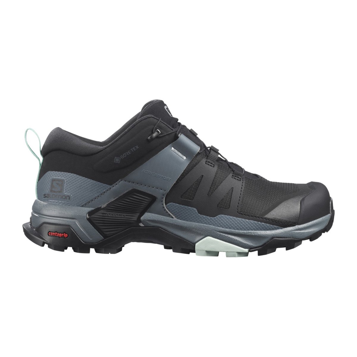 фото Ботинки salomon x ultra 4 gtx w, black/stormy weather/opal blue, 8 uk