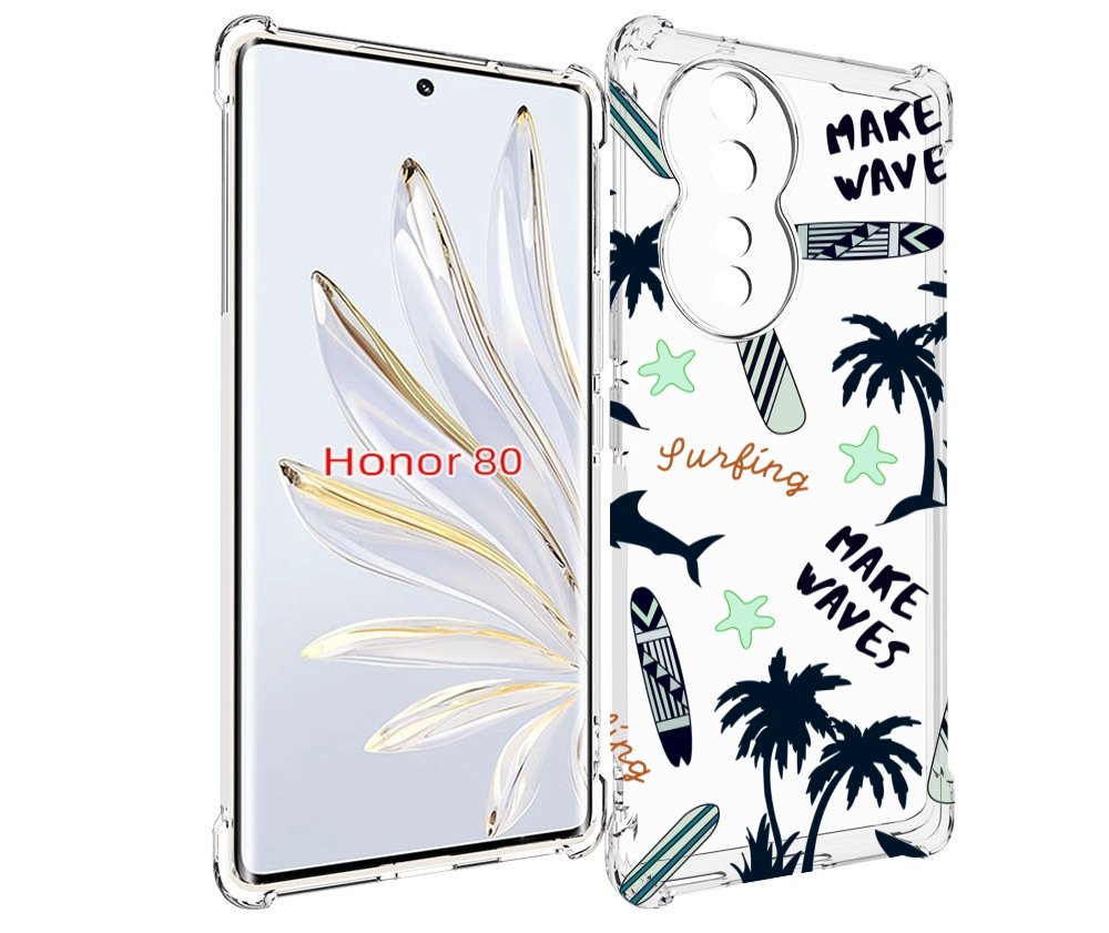 

Чехол MyPads пляжная-тематика для Honor 80, Прозрачный, Tocco