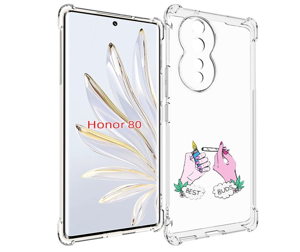 

Чехол MyPads плохие руки женский для Honor 80, Прозрачный, Tocco