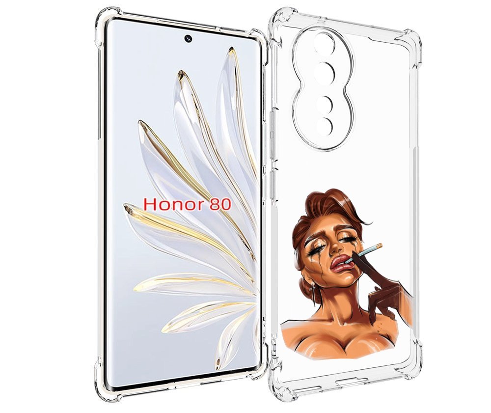 

Чехол MyPads плачущая-девушка-с-сигаретой женский для Honor 80, Прозрачный, Tocco