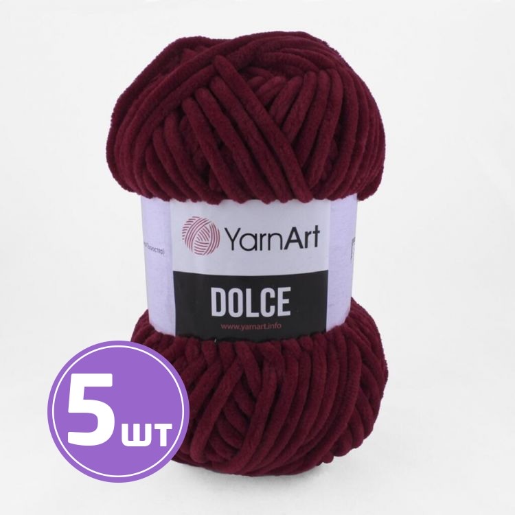 

Пряжа YarnArt Dolce 752 бургунди 5 шт по 100 г, Бордовый