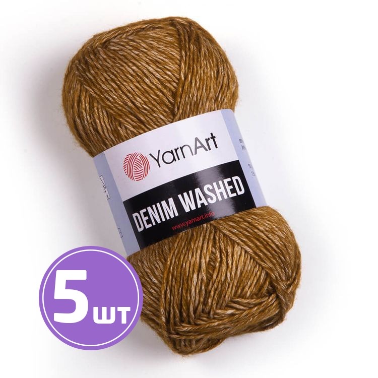 

Пряжа YarnArt Denim Washed2 927 горчичный меланж 5 шт по 50 г