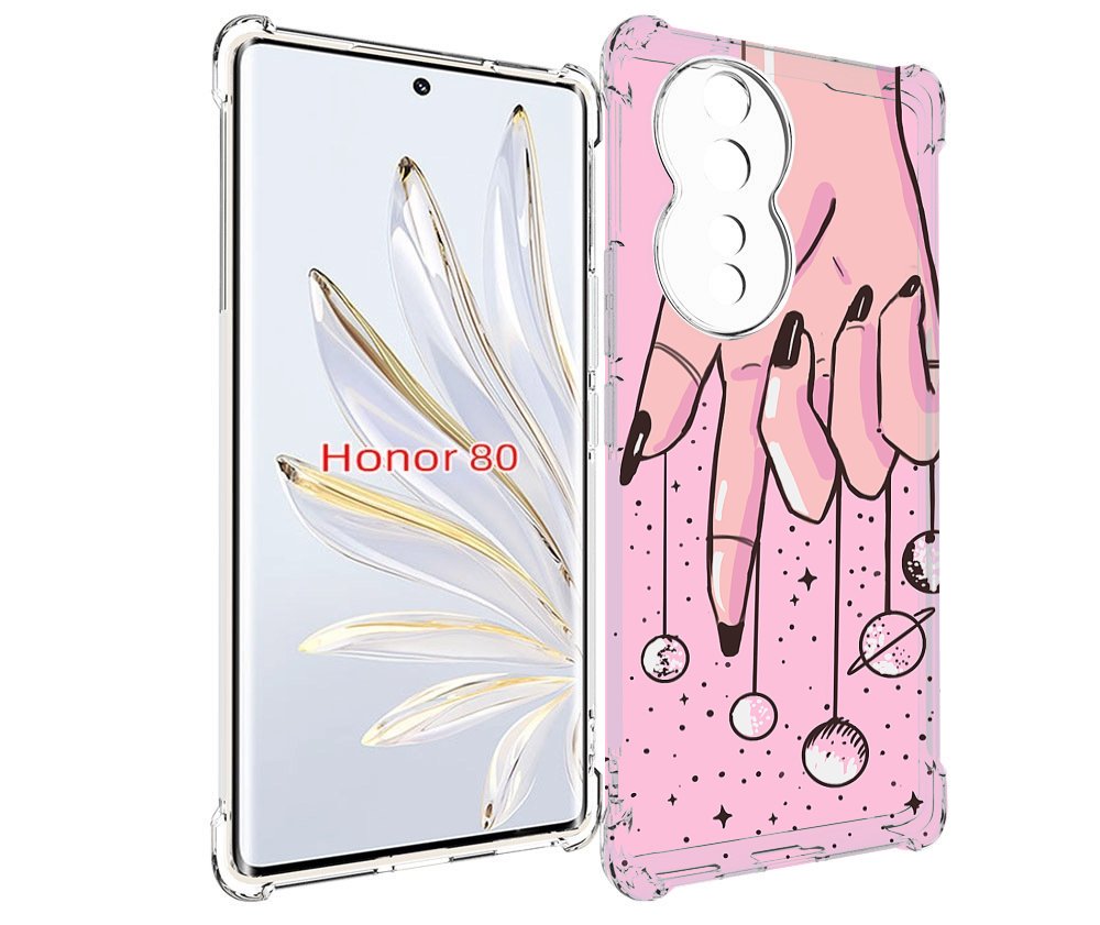 

Чехол MyPads планеты-на-пальцах для Honor 80, Прозрачный, Tocco