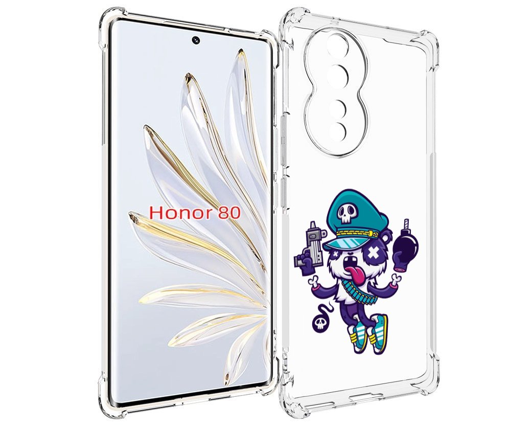 

Чехол MyPads персонаж с пистолетом и бомбочкой для Honor 80, Прозрачный, Tocco